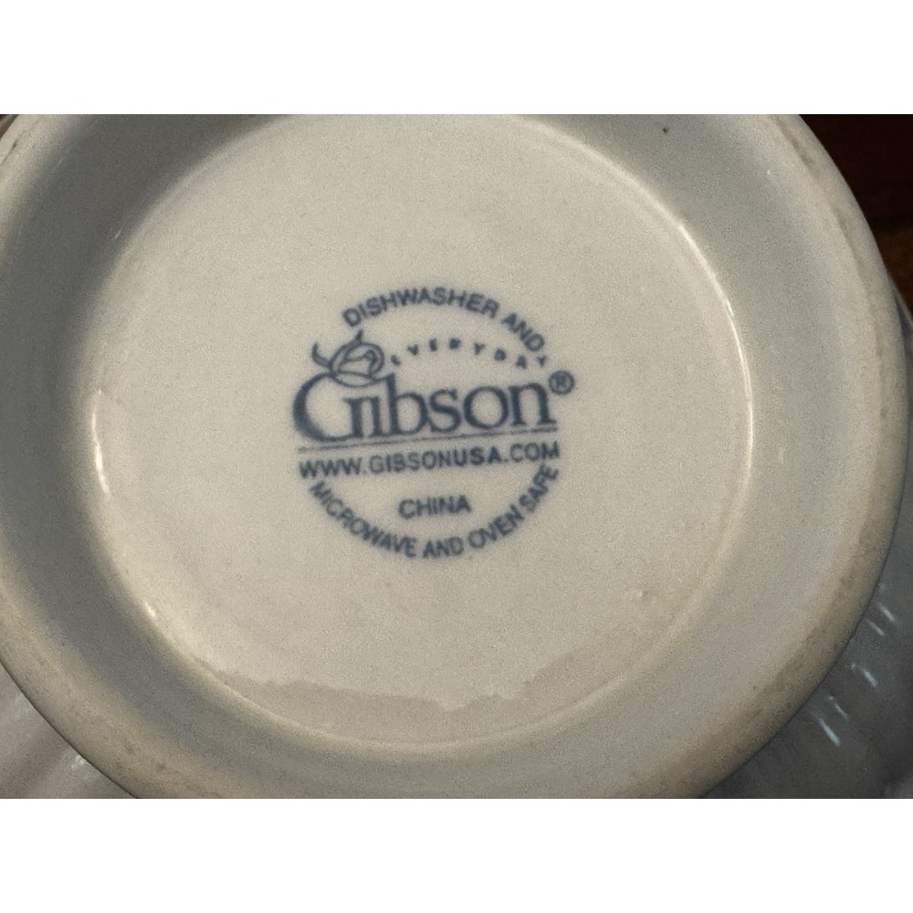 Set Of 3 Claremont by Gibson Ribbed Scrolls Footed Soup/Cereal Bowls - Picture 6 of 6
